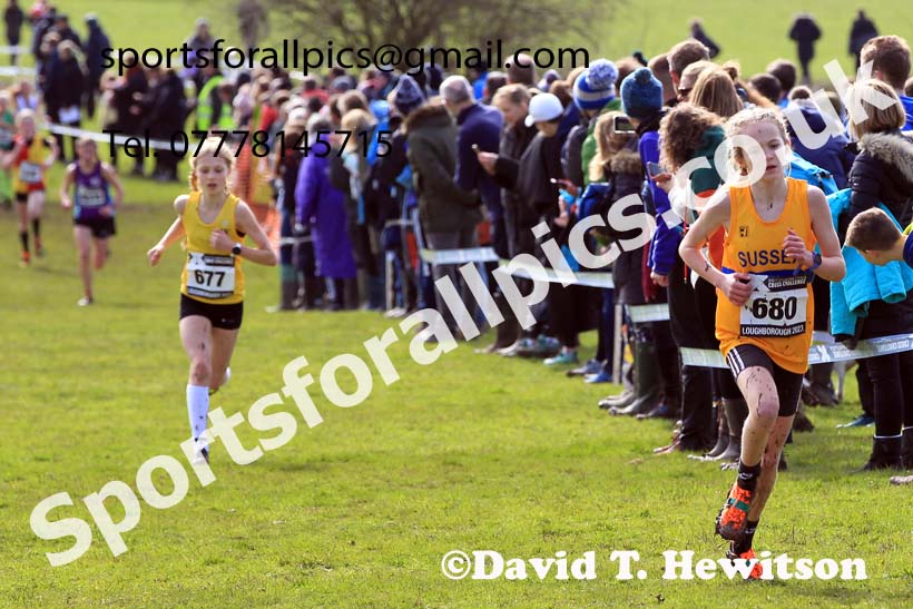 Girls Under-13s 2023 UK CAU Inter Counties Cross Country Champs, Prestwold Hall, Loughborough. Photo: David T. Hewitson/Sports for All Pics